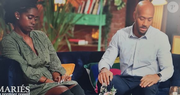 Keyn et Jennifer lors du bilan de "Mariés au premier regard 2025", épisode du 12 mai, sur M6