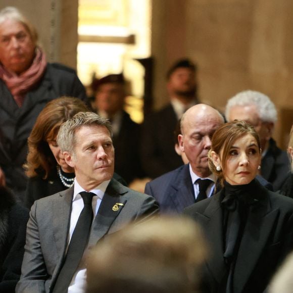 Le prince Dimitri de Yougoslavie, Le prince Serge de Yougoslavie, La princesse Elena de Yougoslavie, Marina Ricolfi Doria, Le prince Emmanuel-Philibert de Savoie, La princesse Clotilde Courau de Savoie, La princesse Vittoria de Savoie - La cérémonie funéraire de Victor Emmanuel de Savoie, fils du dernier roi d'Italie, en la cathédrale Saint-Jean-Baptiste de Turin, le 10 février 2024. SGP / BESTIMAGE