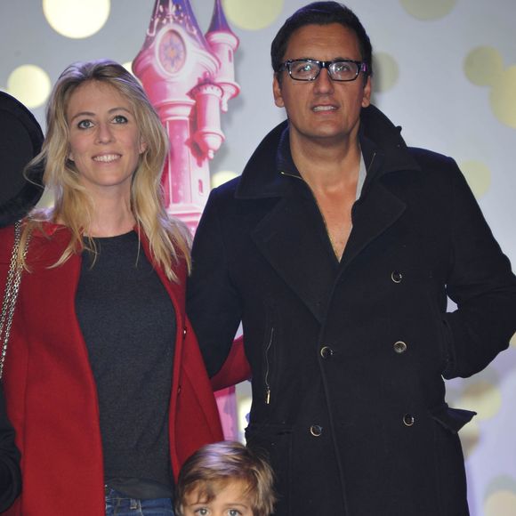 Dany Brillant avec sa femme Nathalie et leur fils - Prolongation du 20eme anniversaire de Disneyland Paris, le 23 mars 2013. © AGENCE / BESTIMAGE