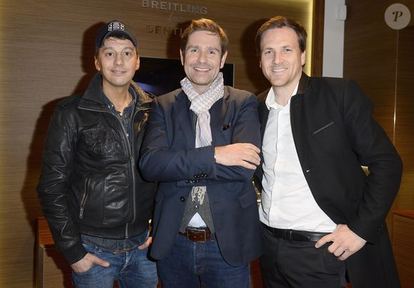 Exclusif - Laurent Argelier, Julien Fregonara et Gérald Kierzek - Cocktail à l'occasion du lancement du modèle Breitling Cockpit B50 à Paris le 9 avril 2015. @COADIC GUIREC / BESTIMAGE