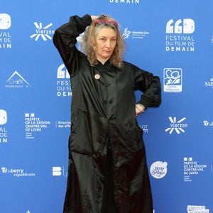 Corinne Masiero au photocall du film "Nous Les Femmes" lors de la 3ème édition du festival du film de Demain (30 mai - 2 juin 2024), à Vierzon, France, le 1er juin 2024. © Coadic Guirec/Bestimage