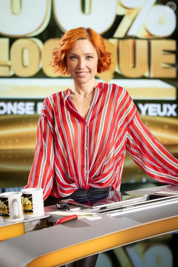 Exclusif - Natasha St-Pier lors de l'enregistrement de l'émission "100% logique" présentée par C. Feraud et qui sera diffusée le 11 octobre 2025 au Studio du Lendit à Saint-Denis, France, le 8 mars 2025. © Cyril Moreau/Bestimage
