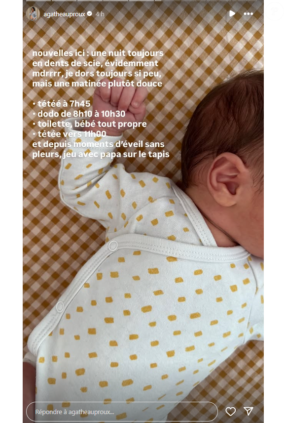 Agathe Auproux partage une photo de son fils sur Instagram
