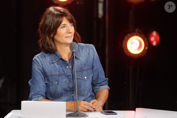 Estelle Denis à la conférence de presse de rentrée de RMC / RMC Sport saison 2021/2022 à l'Altice Campus à Paris, France, le 30 août 2021. © Christophe Clovis / Bestimage