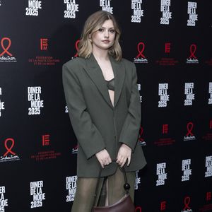 Marine Delplace au photocall du 22e dîner de la mode pour le Sidaction à Paris le 30 janvier 2025. © Olivier Borde / Bestimage