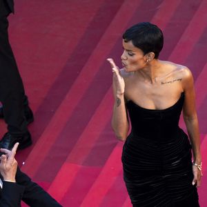 Vincent Cassel et sa compagne Narah Baptista - Montée des marches du film " Histoires parallèles " lors du 79ème Festival International du Film de Cannes, le 14 mai 2026. © Camilla Canalini / Bestimage