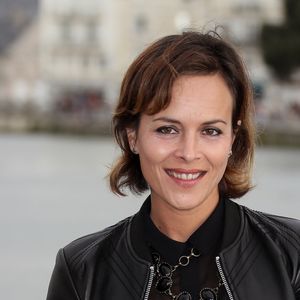 Armelle Deutsch au photocall du téléfilm "Harcelée" lors du 18ème Festival de la Fiction TV de La Rochelle, le 17 septembre 2016. © Patrick Bernard / Bestimage