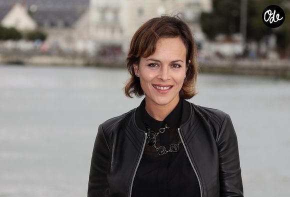 Armelle Deutsch au photocall du téléfilm "Harcelée" lors du 18ème Festival de la Fiction TV de La Rochelle, le 17 septembre 2016. © Patrick Bernard / Bestimage