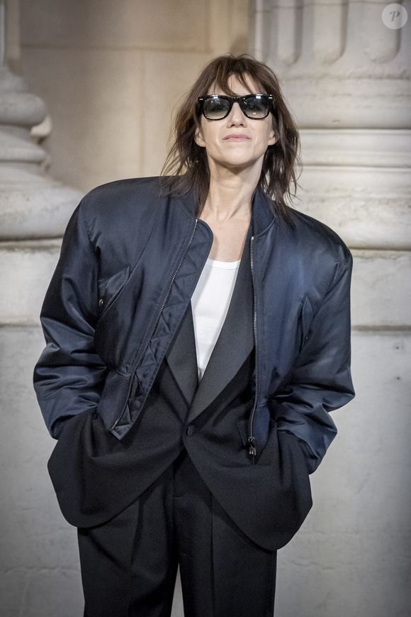 Charlotte Gainsbourg - Photocall du défilé Saint Laurent "Collection Masculine Prêt-à-Porter Automne/Hiver 2025-2026" lors de la Fashion Week de Paris (PFW) le 28 janvier 2025 © Olivier Borde /Bestimage