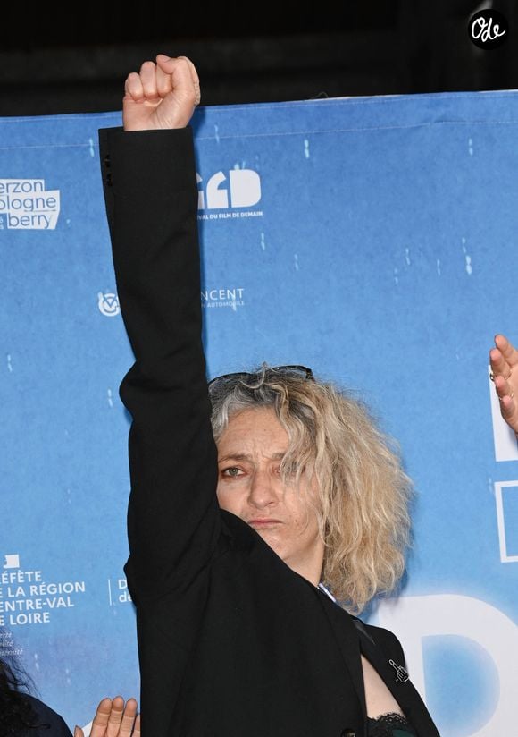 Corinne Masiero - Photocall de la clôture du Festival du Film de Demain (FFD) au ciné Lumière à Vierzon le 5 juin 2022.
© Coadic Guirec / Bestimage