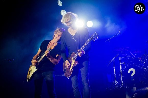 Jean-Louis Aubert, Richard Kolinka et Louis Bertignac, du groupe Les Insus, se produisent en concert au Paleo Festival de Nyon, en Suisse, le 22 juillet 2016. Photo : Loona/ABACAPRESS.COM