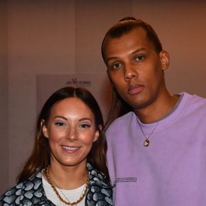 Exclusif - Stromae avec sa femme Coralie Barbier en backstage de la 38ème cérémonie des Victoires de la musique à la Seine musicale de Boulogne-Billancourt, France, le 10 février 2023. © Moreau-Veren/Bestimage