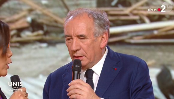 François Bayrou intervient dans l'émission "Unis pour Mayotte" sur France 2.