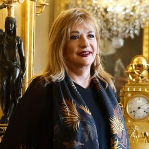 Exclusif - Catherine Jacob - Cérémonie de remise des insignes de Commandeur des Arts et des Lettres à Catherine Jacob au Ministère de la Culture à Paris le 5 septembre 2023. Actrice populaire, Catherine Jacob fut élevée au grade de commandeure de l’ordre des Arts et Lettres en 2019 par le ministre Franck Riester. © Christophe Clovis / Bestimage