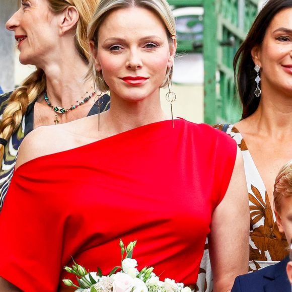 Traditionnel Pique Nique des Monégasques "U Cavagnetu" dans le Parc princesse Antoinette, en présence du prince Albert II de Monaco et de la princesse Charlene accompagnés par leurs enfants le prince Jacques de Monaco, marquis des Baux, et La princesse Gabriella de Monaco, comtesse de Carladès, à Monaco, le 7 septembre 2024. © Claudia Albuquerque/Bestimage