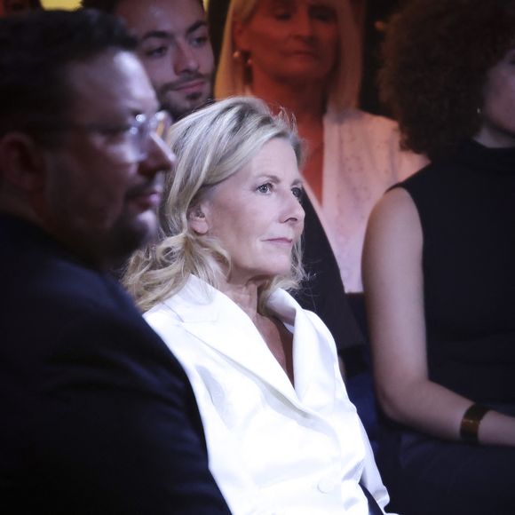 Exclusif - Claire Chazal lors de l'enregistrement de l'émission Le Grand Echiquier - Spécial Claude François présentée par C.Chazal et A.Manoukian et diffusée le 13 janvier sur France, à l'Opéra royal du château de Versailles, accompagné par l'Orchestre de l'Opéra Royal à Versailles, France, le 16 septembre 2025. Jack Tribeca/Bestimage