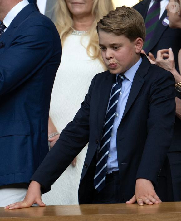 Le prince et la princesse de Galles, le prince George et la princesse Charlotte assistent à la finale masculine de Wimbledon entre Jannik Sinner et Carlos Alcaraz, au All England Lawn Tennis and Croquet Club, à Wimbledon, Londres, Royaume-Uni, le 13 juillet 2025. Julien Burton / Bestimage