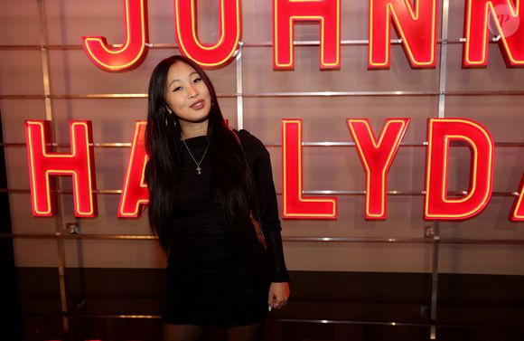 Jade Hallyday - Vernissage de l'exposition "Johnny Hallyday, l'exposition" au Palais des Expositions à Paris. Le 21 décembre 2023 © Dominique Jacovides / Bestimage 