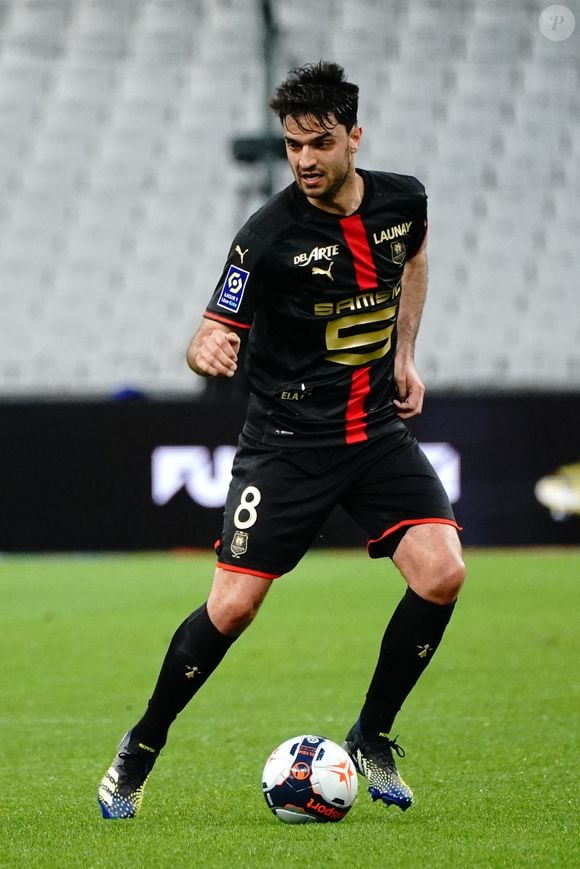 Clement Grenier (Stade Rennais) - L'OM bat l'équipe de Rennes (1 - 0) lors du match de Ligue 1 Uber Eats sous l'égide du nouvel entraîneur de l'Olympique, J. Sampaoli. Marseille. Le 10 mars  2021. 
© Norbert Scanella / Panoramic / Bestimage