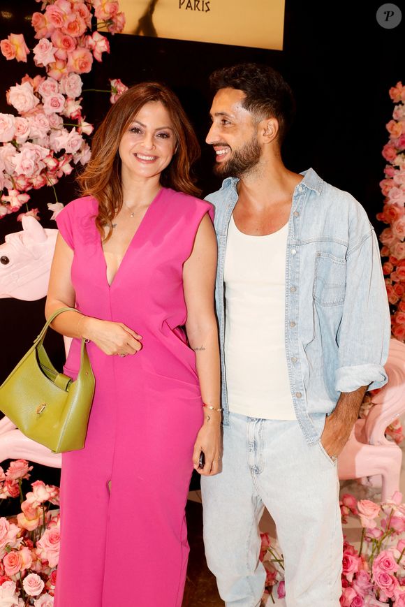Exclusif - Julia Flabat et son Eddy Papeoo - Soirée d'ouverture de la première boutique parisienne de la marque Aparanjän à Paris, France, le 29 septembre 2023. Soirée organisée par Sandra Sysley de Sandra & Co. © Christophe Clovis / Bestimage