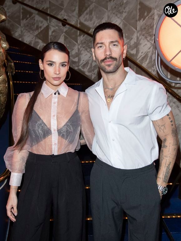 Jade Leboeuf (la fille de l’ex-footballeur F.Leboeuf) et son mari Stéphane Rodrigues lors de la soirée de la grande finale du concours Top Model International au Lido à Paris, France, le 19 janvir 2020. © Pierre Perusseau/Bestimage