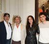 Exclusif - Anthony Delon, Arnaud Cornette de Saint Cyr, Anouchka Delon et Alain-Fabien Delon au cocktail à l'issue de la conférence de presse pour la vente de la collection Alain Delon chez Bonhams Cornette de Saint Cyr à Paris le 19 juin 2023 © Coadic Guirec/Bestimage