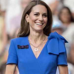 La princesse Catherine (Catherine « Kate » Middleton, princesse de Galles), finale masculine des Championnats de Wimbledon, jour 14 à Wimbledon, Grande-Bretagne, 13 juillet 2025.