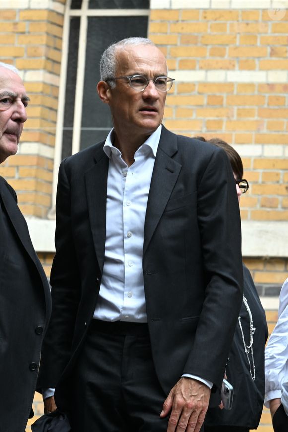 Gilles Bouleau - Sorties des obsèques de Nonce Paolini en l'église Saint-Honoré-d'Eylau, 66 bis, avenue Raymond-Poincaré à Paris, France, le 23 juillet 2024. ©Agence / Bestimage