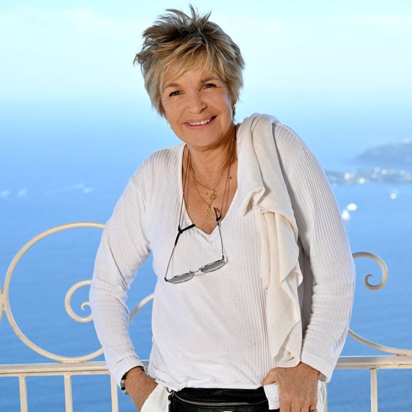 Véronique Jannot, la marraine du Festival, - Conférence de presse de présentation de la seconde édition des Théâtrales d'Eze à l'hôtel de la Chévre d'Or à Eze Village le 11 juin 2024. © Bruno Bebert / Bestimage