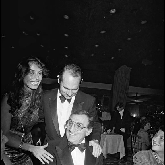 Guy Marchand, Béatrice et Lino Ventura à Paris en 1981. ©BERTRAND RINDOFF PETROFF / BESTIMAGE