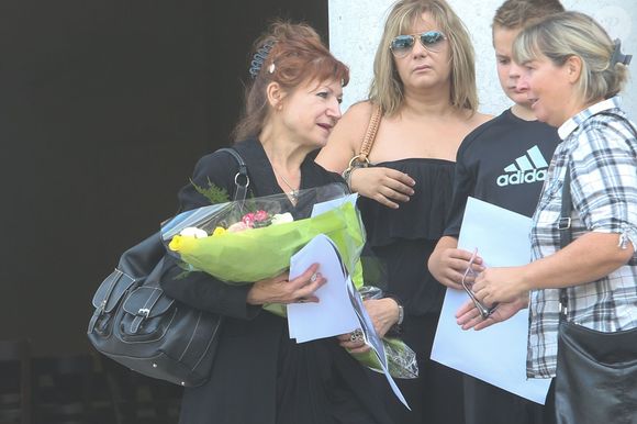 Obsèques de Thierry Redler en présence de sa famille et de ses amis au cimetière du Père-Lachaise à Paris, le 5 août 2014.
Bestimage