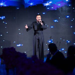 Exclusif - Slimane - Global Gift Gala Paris à l'hôtel Four Seasons George V à Paris le 8 novembre 2025. © Cyril Moreau/Bestimage