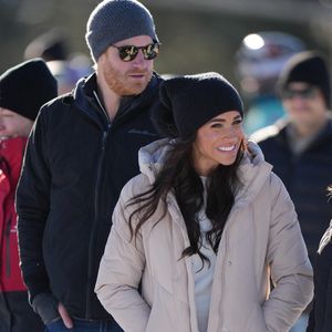 Le prince Harry, duc de Sussex et Meghan Markle, duchesse de Sussex, assistent à une séance de préparation des Invictus Games 2025 de Vancouver à Whistler, le 14 février 2024. © Julien Burton / Bestimage