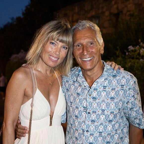 Exclusif - Nagui et sa femme Mélanie Page - Représentation de la pièce de théâtre "Les liaisons dangereuses" au Théâtre de Verdure lors du 41ème Festival de Ramatuelle le 7 août 2025. © Cyril Bruneau / Festival de Ramatuelle / Bestimage