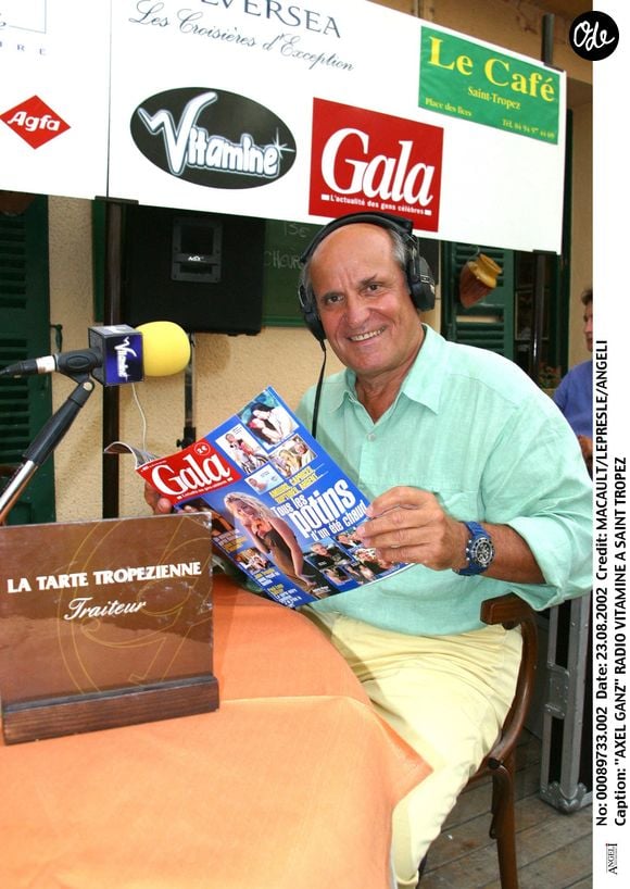 Sa disparition survient alors que Prisma Media, racheté par Vivendi, affronte aujourd'hui un lourd plan social.

Axel Ganz - Radio Vitamine à Saint-Tropez - "Plan serré" magazine Gala en 2002.
AGENCE / BESTIMAGE