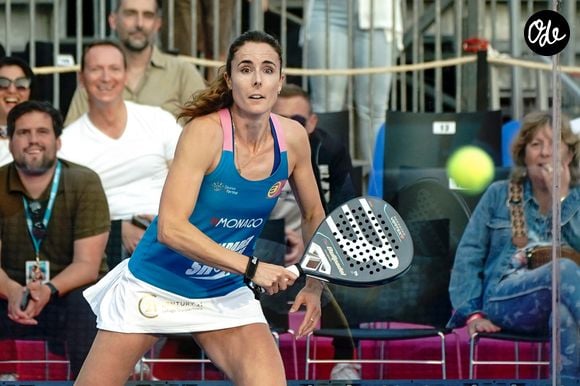 Alizé Cornet lors de la1ère édition du BullPadel Show à la Pinède Gould à Juan-les-Pins, France, le 28 juin 2024. © Norbert Scanella/Panoramic/Bestimage