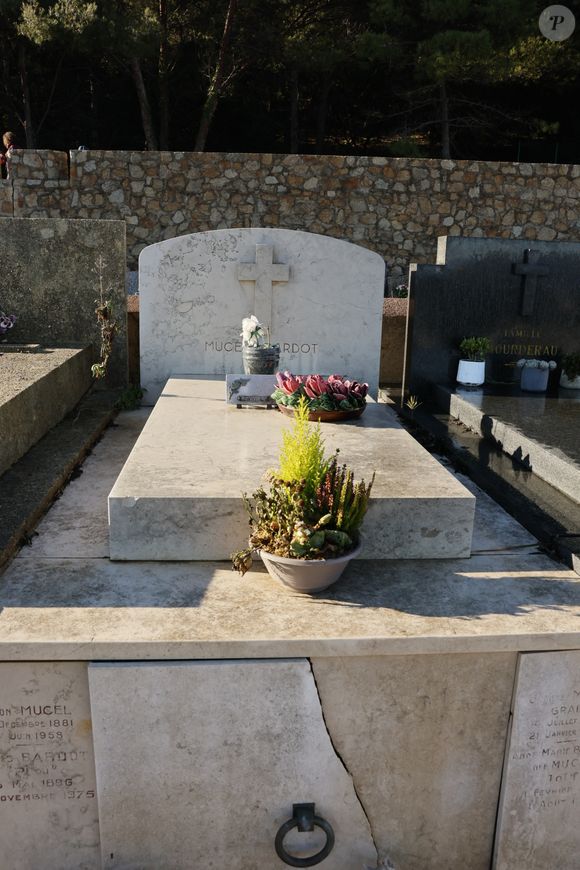 Illustration du caveau familial de la famille Bardot au cimetière de Saint-Tropez le 29 décembre 2025. Son père, Louis Bardot (1896-1975) et sa mère Anne-Marie Mucel (1912-1978).

© Julien Sarkissian / Bestimage