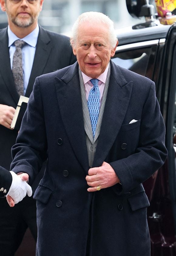 Le roi Charles III arrive à Somerset House, à Londres, pour visiter l'exposition SOIL. Photo par Chris Jackson/PA Wire/ABACAPRESS.COM
