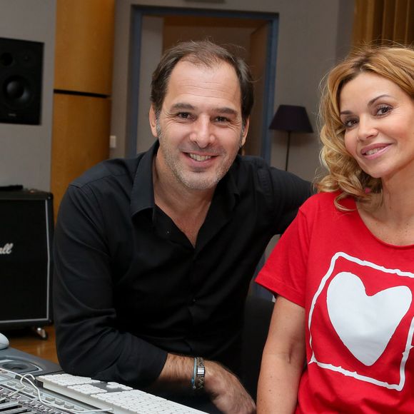 Exclusif - Ingrid Chauvin et son ex-mari Thierry Peythieu (réalisateur du clip) - Enregistrement du clip de la chanson "Coeur à coeur" au profit de Mécénat Chirurgie Cardiaque aux studios de la Seine à Paris, le 14 décembre 2016. Le clip sera diffusé le 5 janvier 2017. © CVS/Bestimage