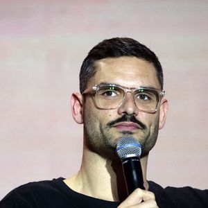 Florent Manaudou en conférence lors du 49ème Congrès Sélectour à l'hôtel Grand Hyatt à Doha au Qatar. Le 28 novembre 2024