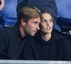 Le couple est aujourd'hui pacsé.
Camille Lou et son compagnon Romain Laulhé dans les tribunes du match de Coupe du monde de rugby opposant l'Irlande à l'Ecosse (36-14) au stade de France à Saint-Denis, proche Paris, Seine Saint-Denis, France, le 7 octobre 2023. © Jacovides-Moreau/Bestimage