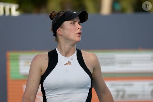 Miami Gardens, FL - Huitième journée de l'Open de Miami au Hard Rock Stadium de Miami Gardens pour Elina Svitolina.