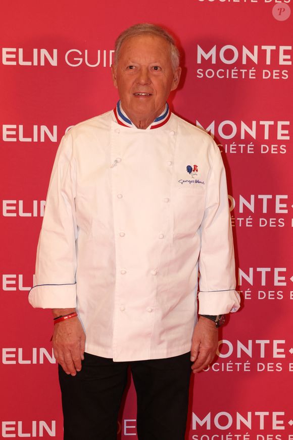 Le chef Georges Blanc au photocall du dîner des Chefs, à la veille de la Cérémonie des remises des Etoiles Michelin à l'hôtel de Paris Monte-Carlo à Monaco, le 15 mars 2026. © Jean-Marc Lhomer/Bestimage