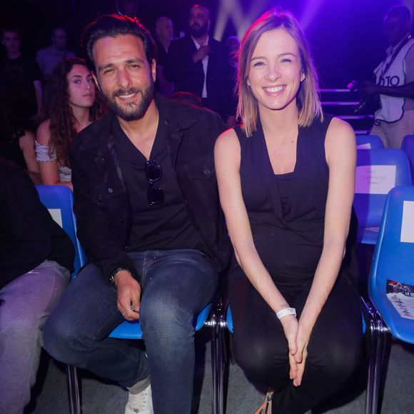 Maxim Nucci (Yodelice) et sa compagne enceinte Isabelle Ithurburu - Maxim Nucci (Yodelice) et sa compagne enceinte Isabelle Ithurburu assistent au match de boxe de Tony Yoka au palais des sports de Paris, le 23 juin 2018 © Veeren-CVS/Bestimage