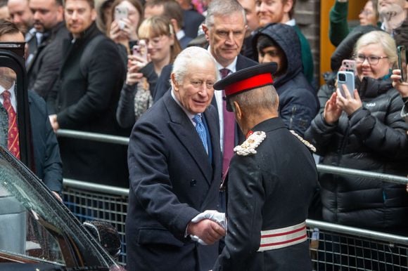 Le roi Charles III d'Angleterre, quitte Kingly Court à Londres, après sa visite, le 26 février 2025. Zuma Press/Bestimage