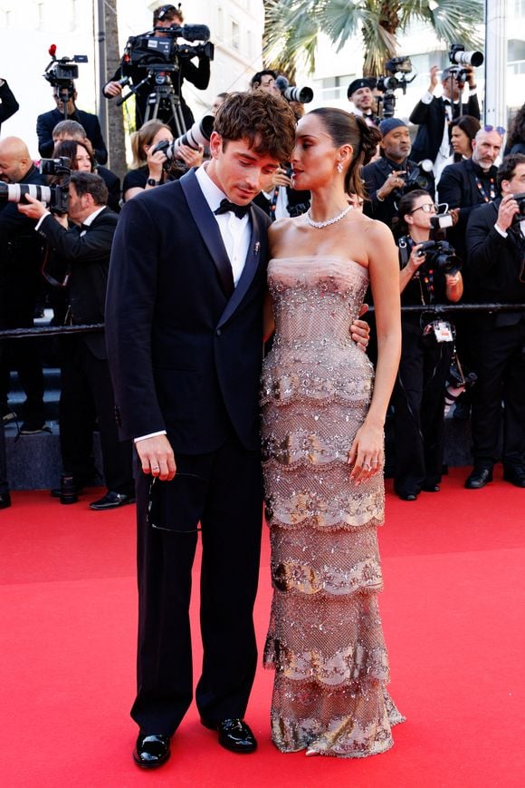Charles Leclerc et sa femme Alexandra - Montée des marches du film " La vie d'une femme " lors du 79ème Festival International du Film de Cannes, le 13 mai 2026. © Jacovides-Moreau / Bestimage