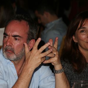 Exclusif - Bruno Solo et sa femme Véronique Cloche-Pin - Dîner de gala des Rencontres gastronomiques d'Agadir, l'alliance entre la gastronomie française et marocaine par Jean Colin, le président fondateur. Le 16 mars 2019
© Denis Guignebourg / BestImage