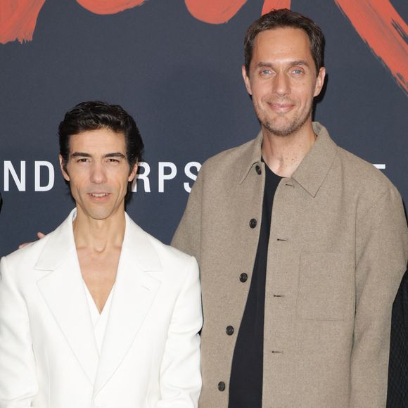 “Merci à Grand Corps Malade de m’avoir donné l’opportunité de redire en musique et en images l’une des valeurs les plus essentielles à ma vie" 
Tahar Rahim, Grand Corps Malade ( GCM, Fabien Marsaud) lors de l'avant-première du film "Monsieur Aznavour"  au cinéma Le Grand Rex à Paris le 22 octobre 2024.

© Coadic Guirec / Bestimage