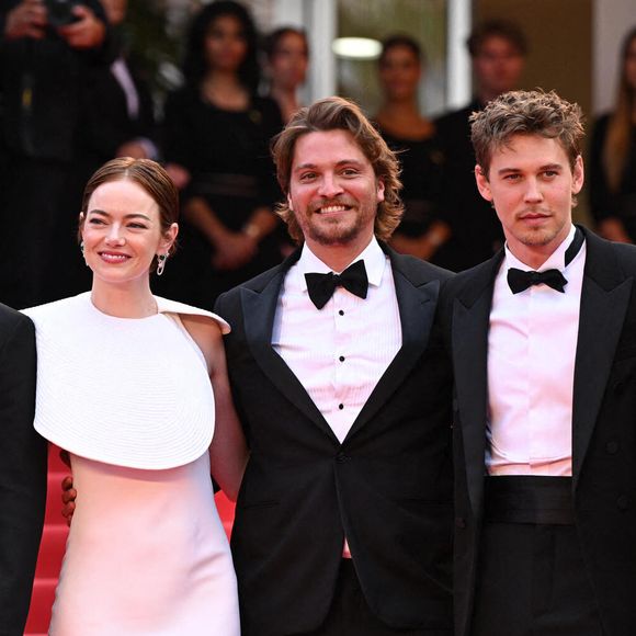Micheal Ward, Emma Stone, Luke Grimes, Austin Butler, Ari Aster et Joaquin Phoenix assistent à la première d'Eddington lors du 78ème Festival de Cannes à Cannes, France. Le 16 mai 2025. Doug Peters/PA Wire
PA Photos/ABACA