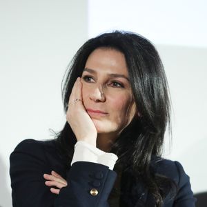 Marie Drucker lors de la conférence de presse 'La semaine du cinéma positif' au cinéma Publicis de Paris le 16 Avril 2019.

© Denis Guignebourg / Bestimage